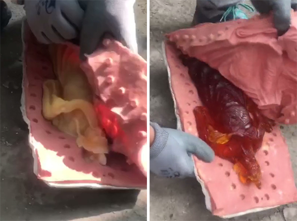 耐低溫樹脂工藝品硅膠模具脫模